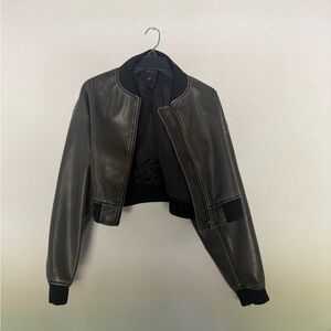 Boohoo Cropped Bomber Jacket